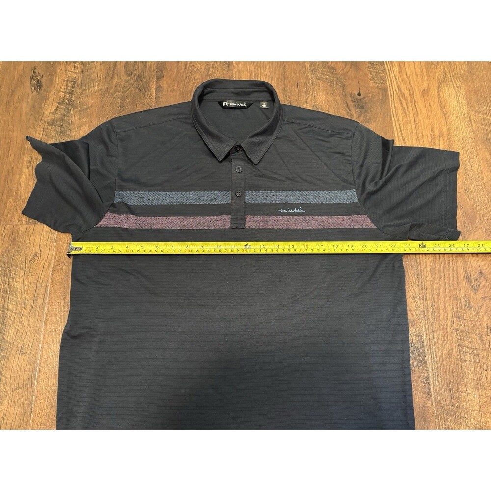 Travis Mathew Short Sleeve Striped Polo Golf Shirt - Black - XL - Picture 5 of 7